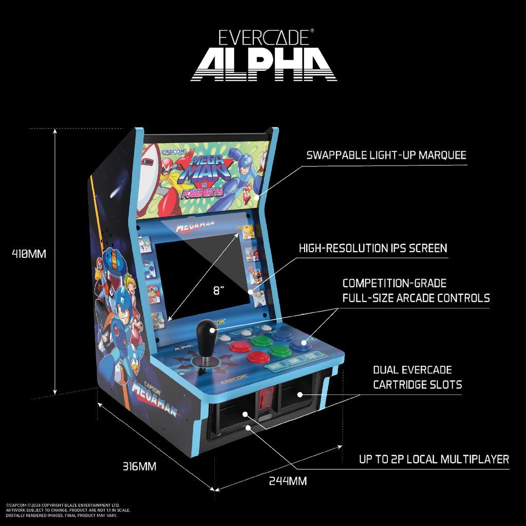 Evercade Alpha Mega Man Bartop Arcade