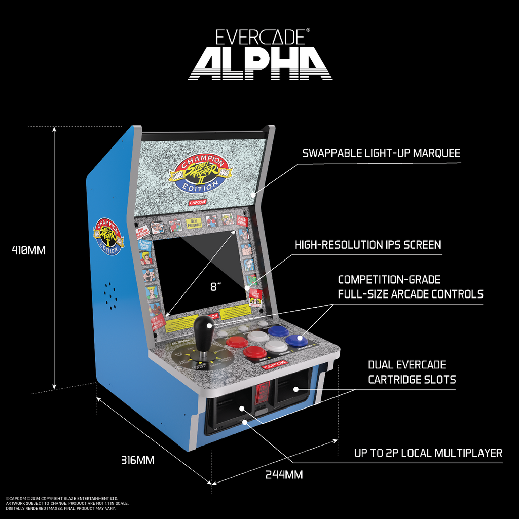 Evercade Alpha Street Fighter Bartop Arcade