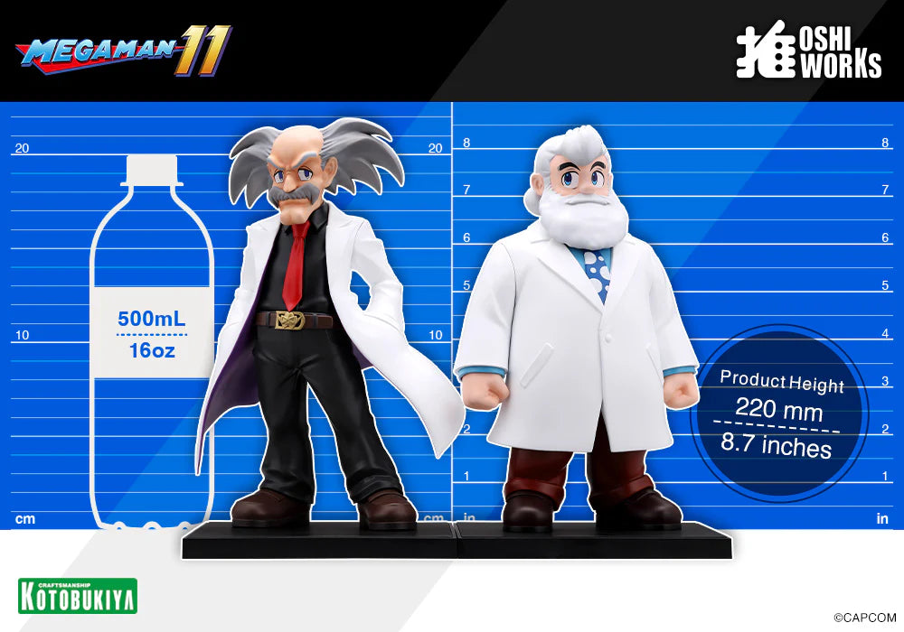Mega Man Oshi Works Dr. Wily & Dr. Light Figure Set - 9"