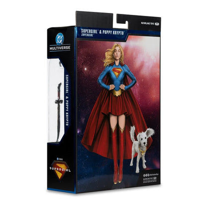 DC Multiverse Deluxe Theatrical Edition Wave 4 Supergirl Movie Supergirl and Baby Krypto 7-Inch Scale Action Figure